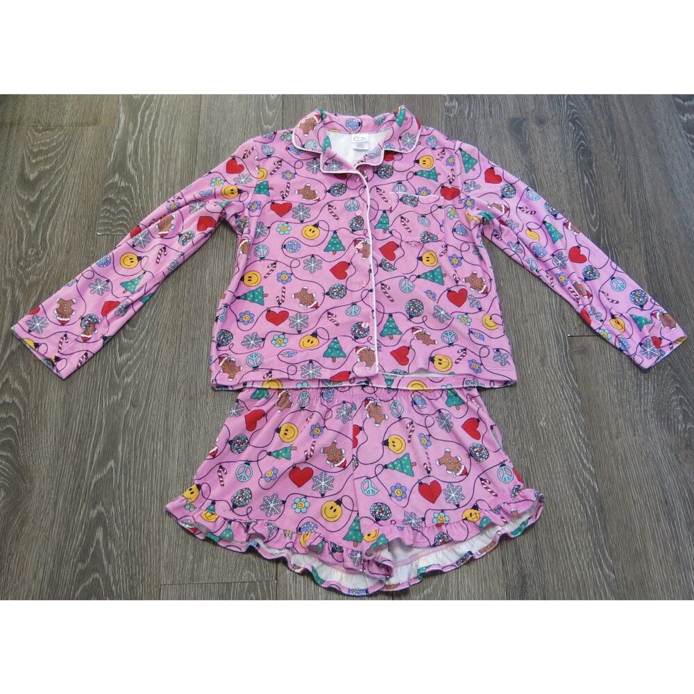 Art Class NWOT Christmas Pajamas Size XL/14 Girls 2 Piece Hearts Gingerbread